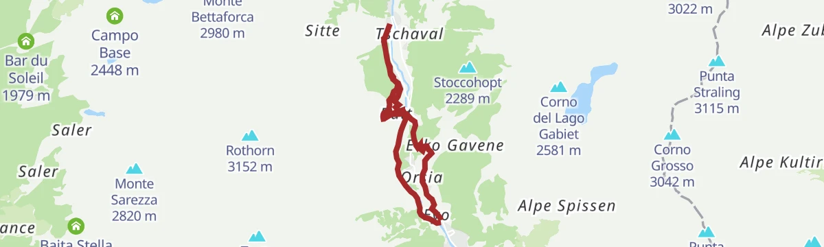 Route map: Edelboden